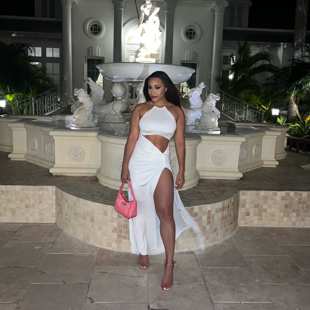 White long dress